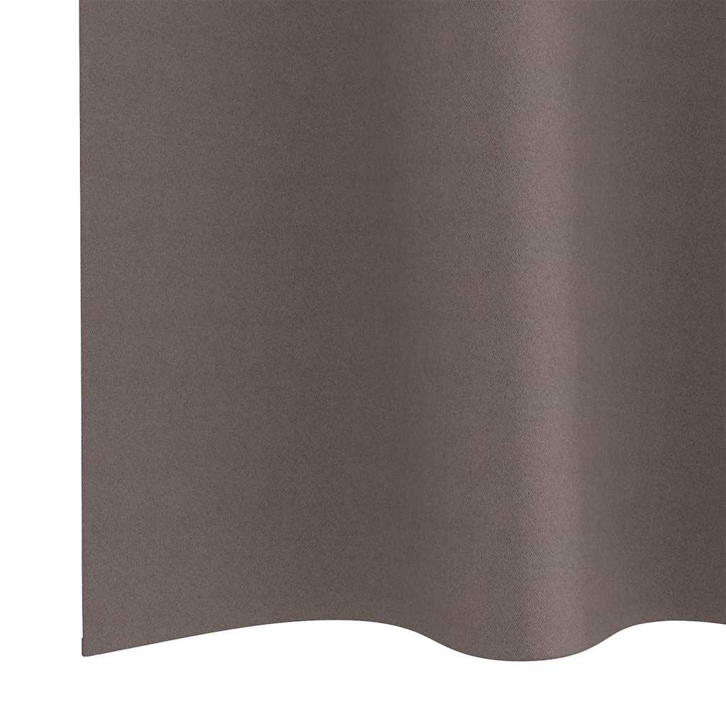 Blackout Curtains with Curtains Dark Brown Polyester