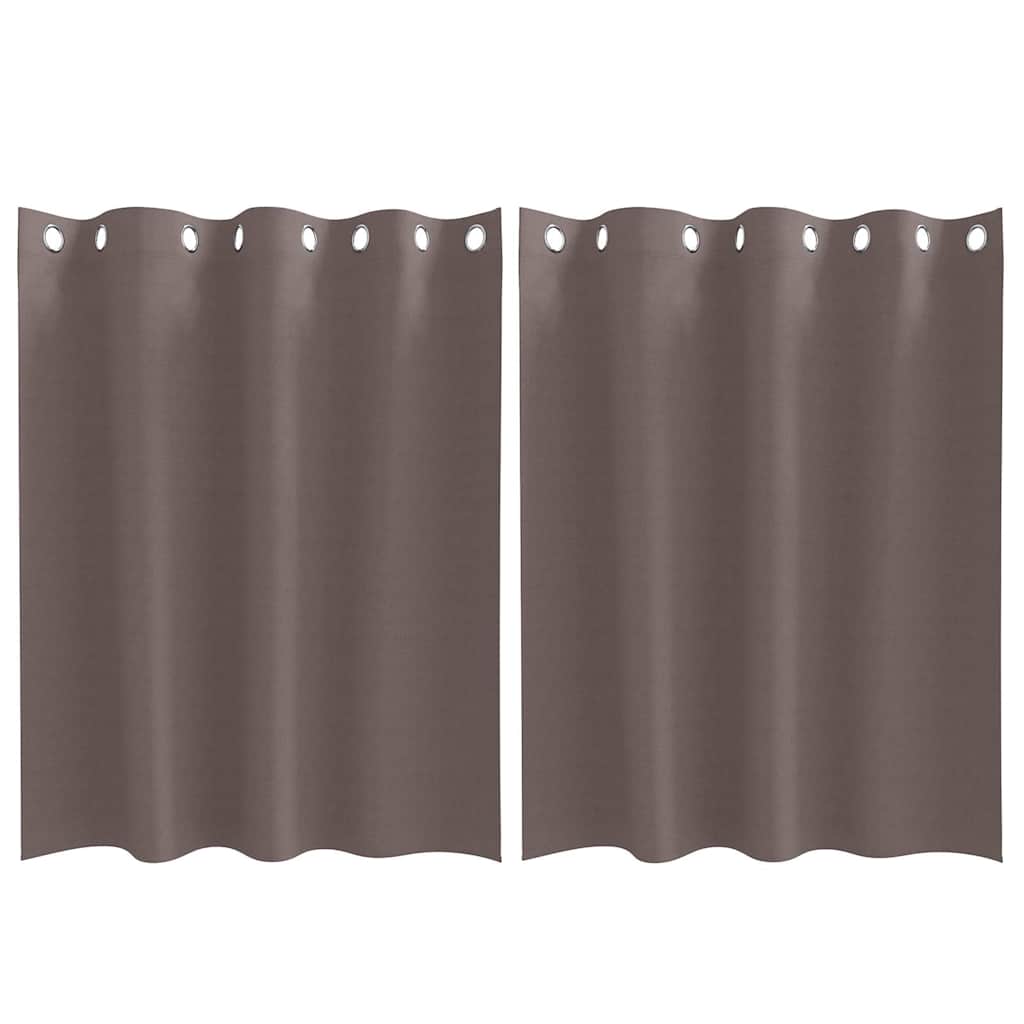 Blackout Curtains with Curtains Dark Brown Polyester