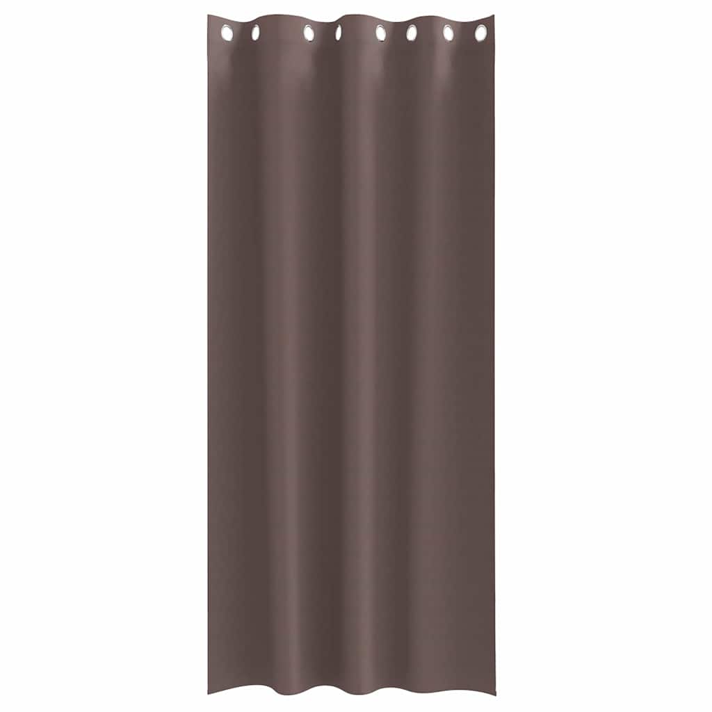 Blackout Curtains with Curtains Dark Brown Polyester