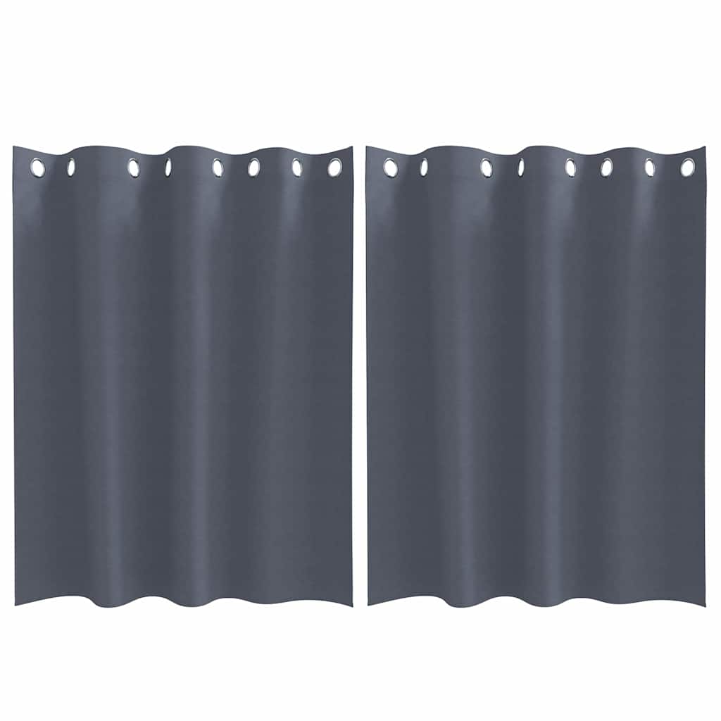 Blackout Curtains with Curtains Anthracite Polyester
