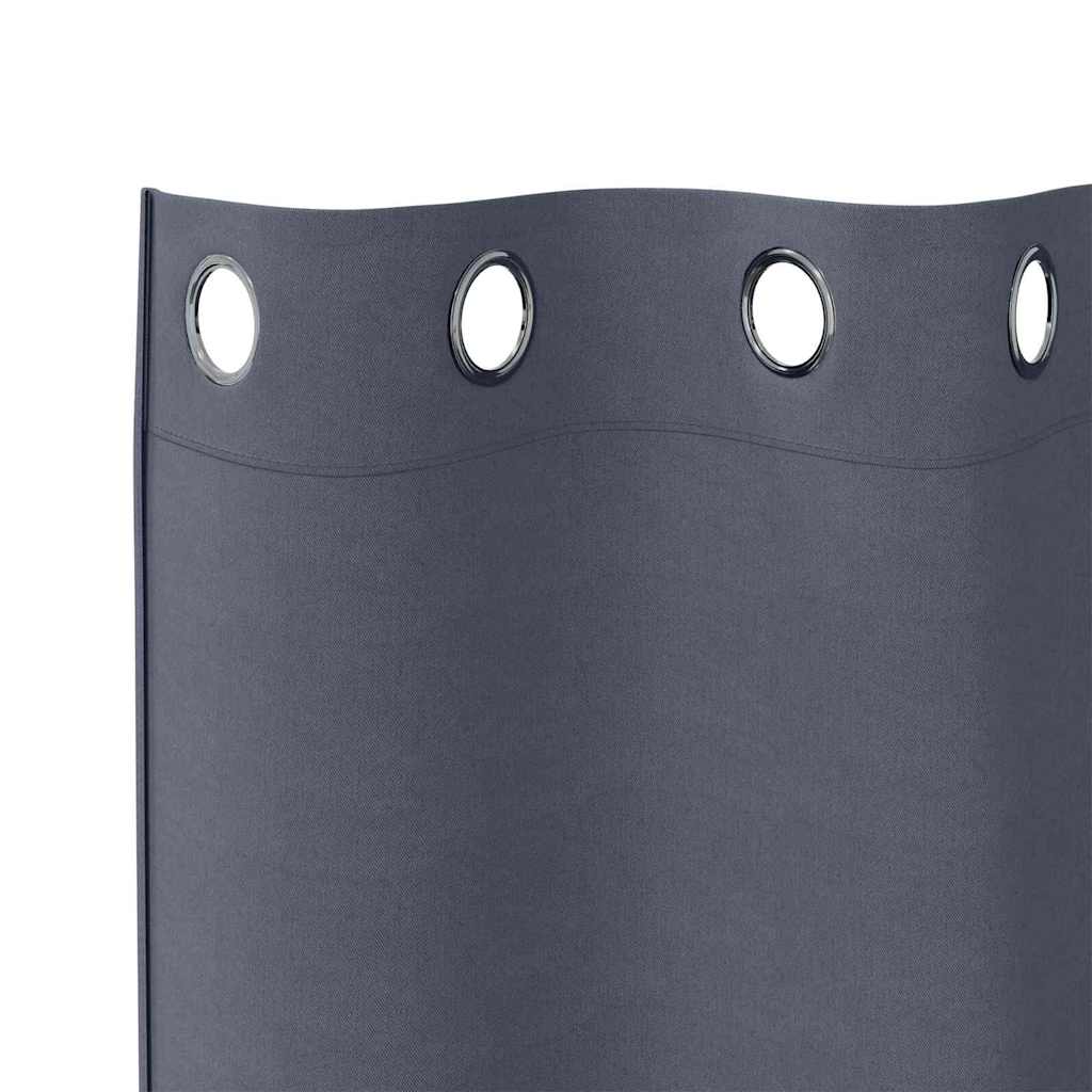Blackout Curtains with Curtains Anthracite Polyester