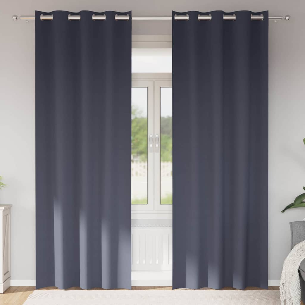 Blackout Curtains with Curtains Anthracite Polyester
