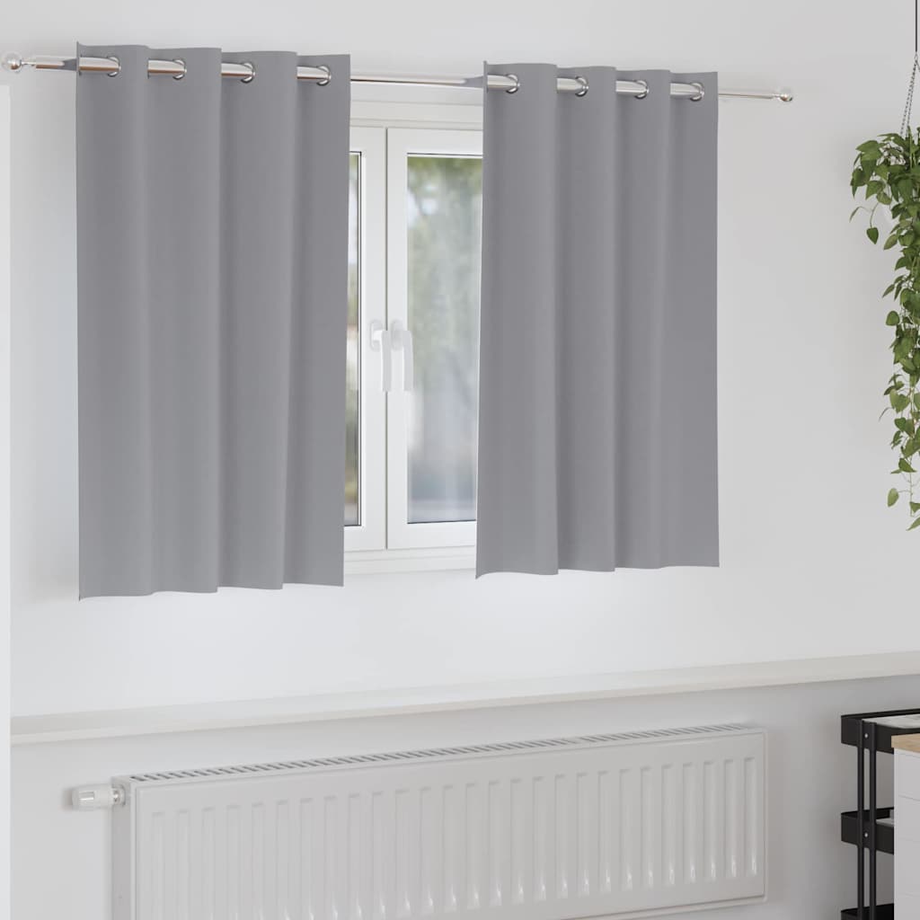 Blackout Curtains with Curtains Light Grey Polyester