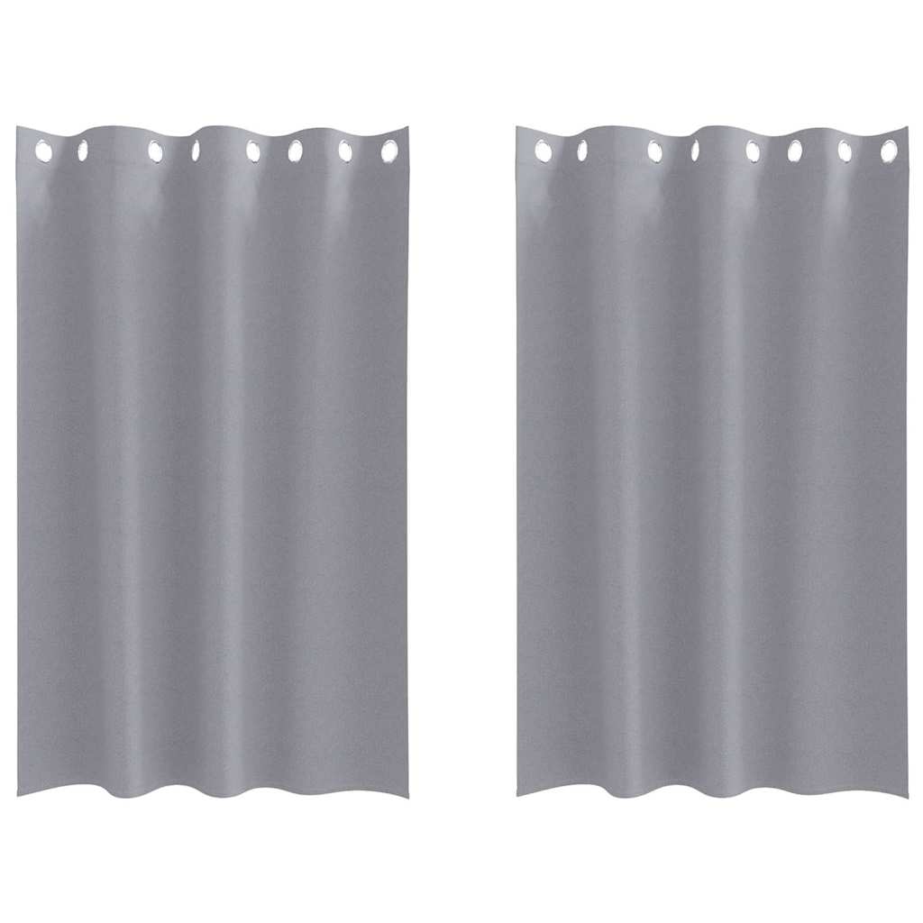Blackout Curtains with Curtains Light Grey Polyester