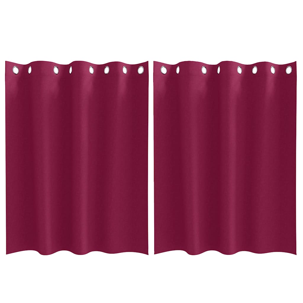 Blackout Curtains with Curtains Wine Red Polyester