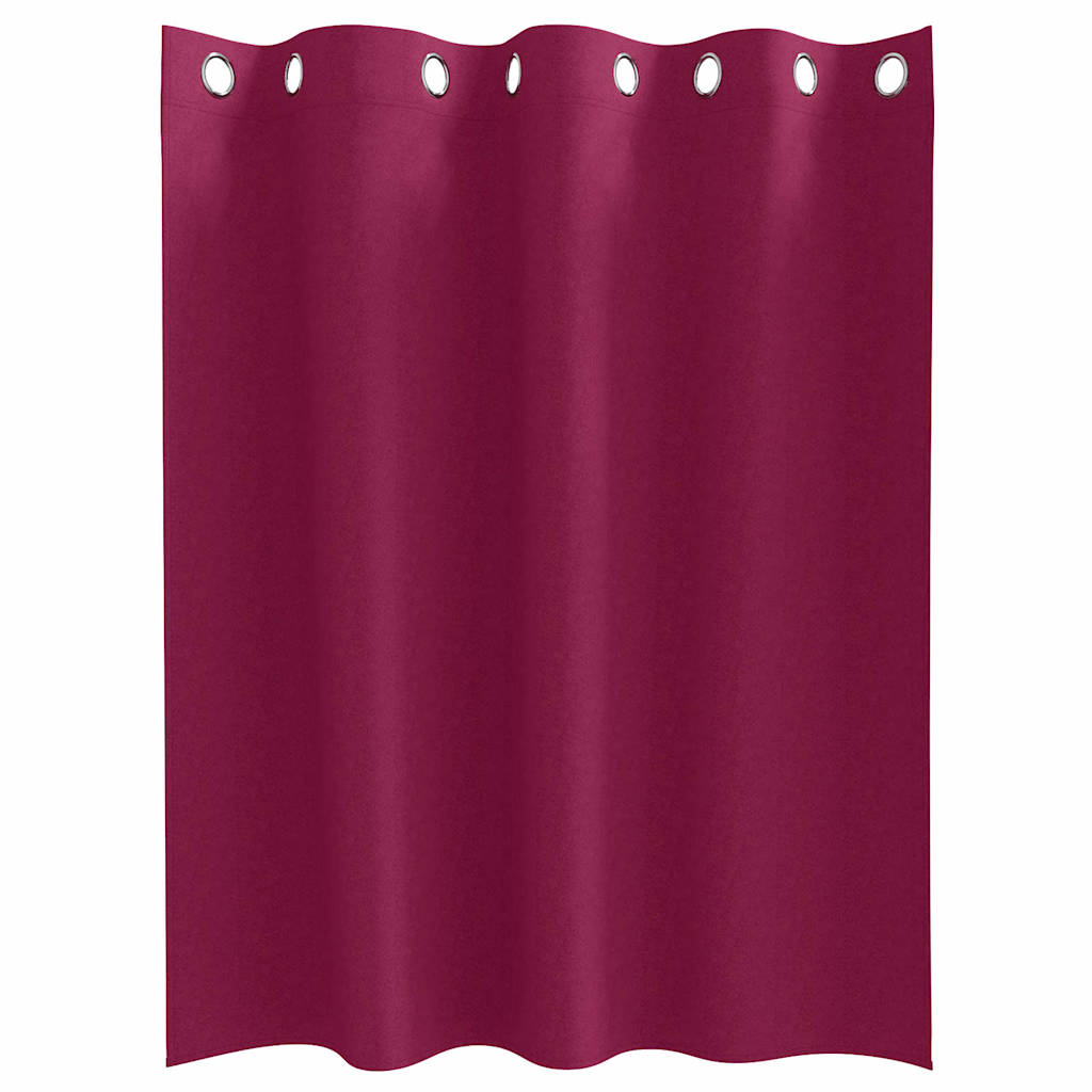 Blackout Curtains with Curtains Wine Red Polyester