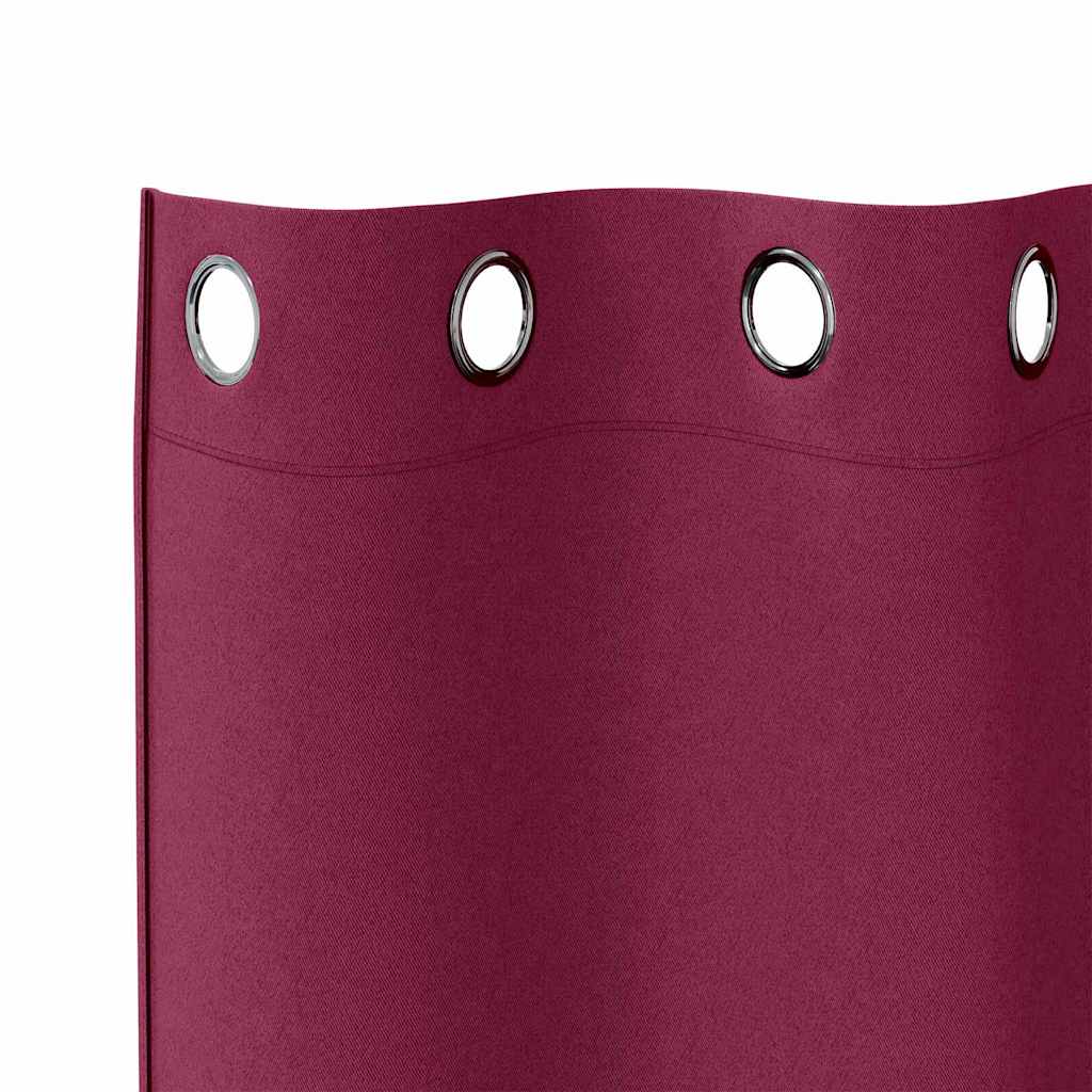 Blackout Curtains with Curtains Wine Red Polyester