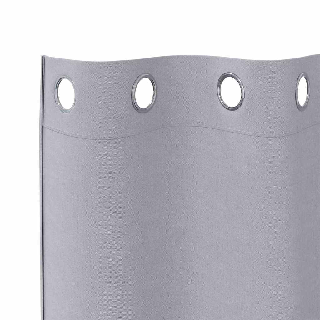 Blackout Curtains with Curtains Metal Grey Polyester