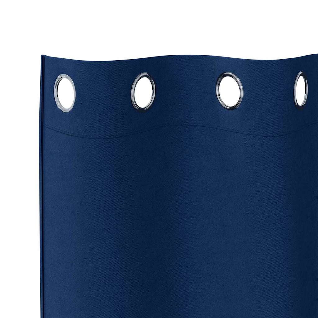 Blackout Curtains with Curtains Dark Blue Polyester