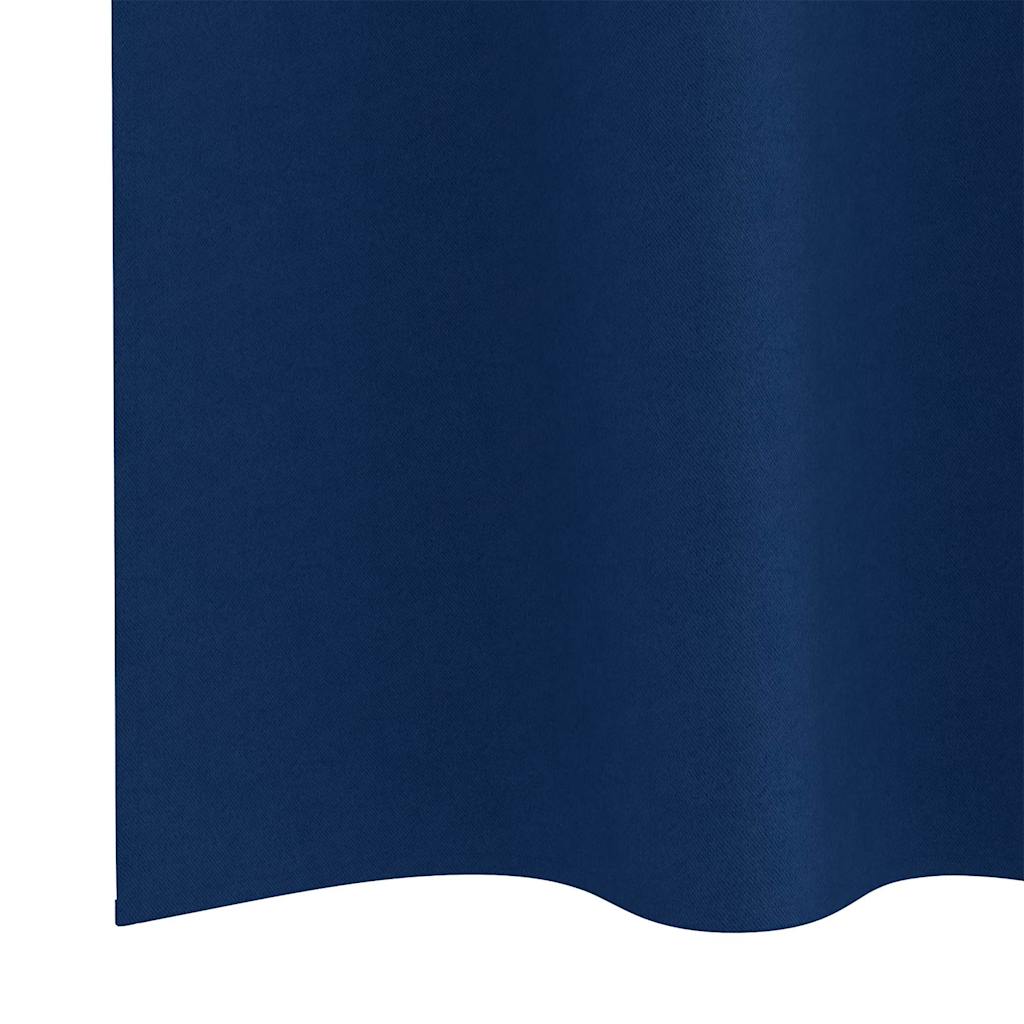 Blackout Curtains with Curtains Dark Blue Polyester