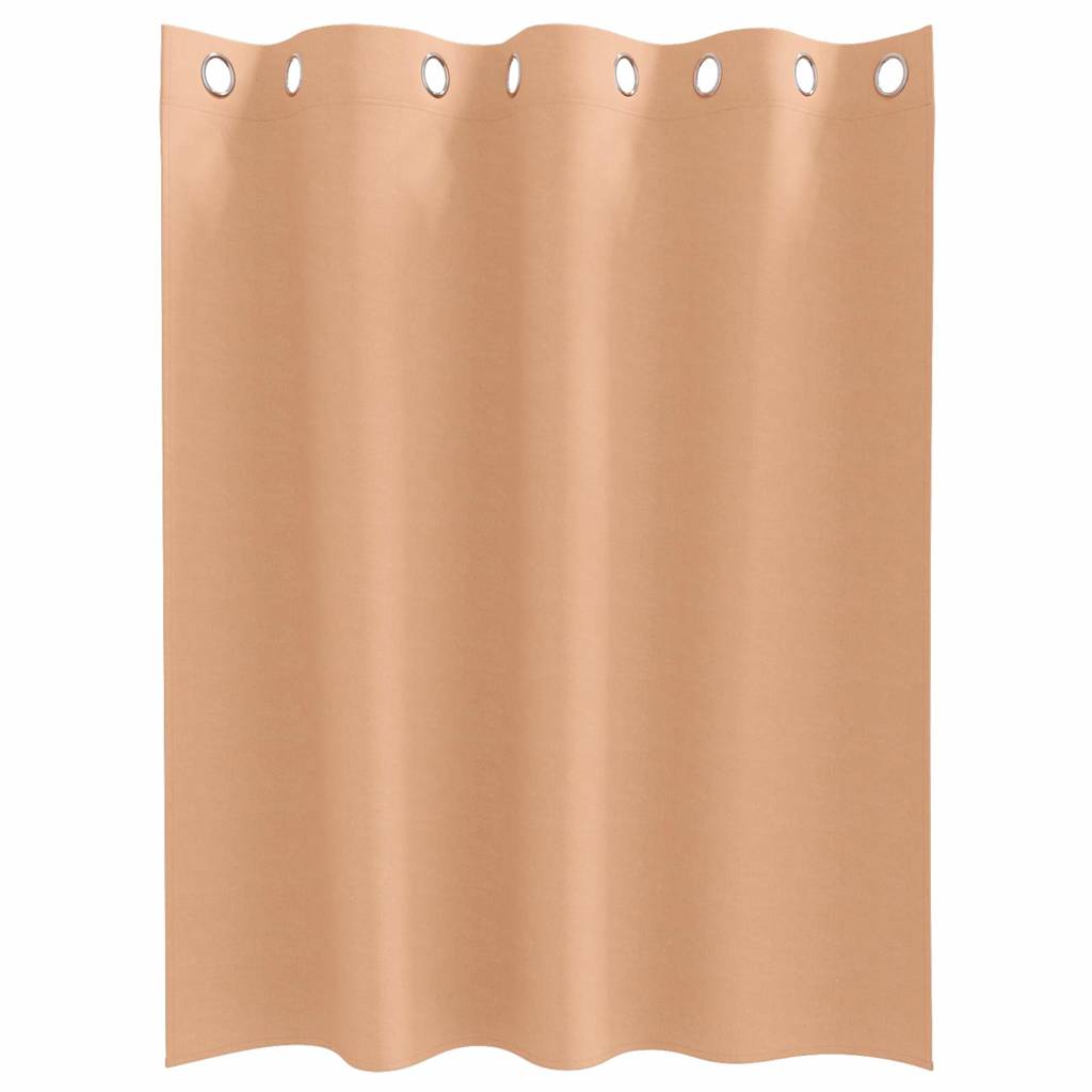 Blackout Curtains with Curtains Light Brown Polyester