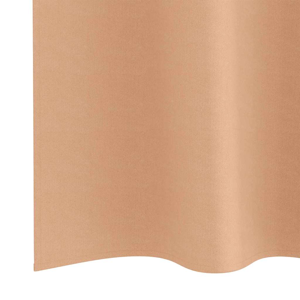 Blackout Curtains with Curtains Light Brown Polyester