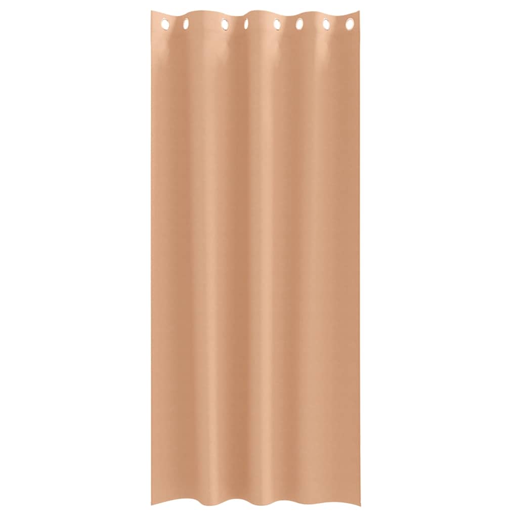 Blackout Curtains with Curtains Light Brown Polyester