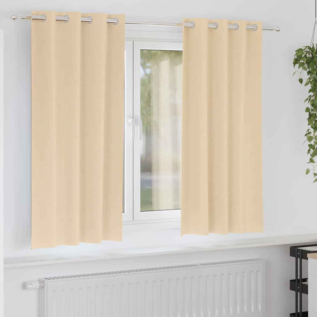 Blackout Curtains with Curtains Cream Polyester