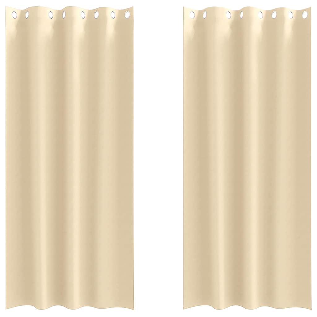 Blackout Curtains with Curtains Cream Polyester