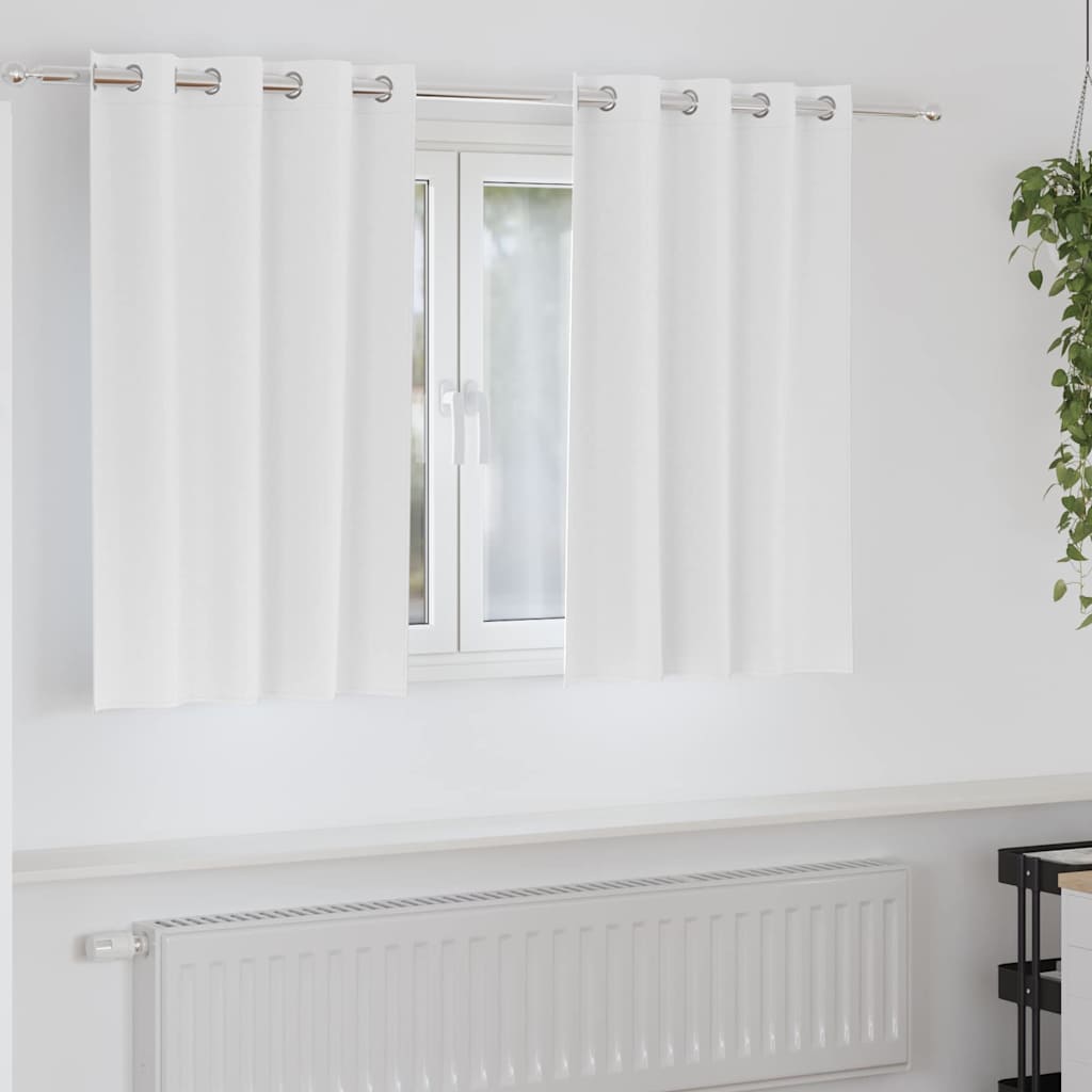 Blackout Curtains with Curtains Pure White Polyester