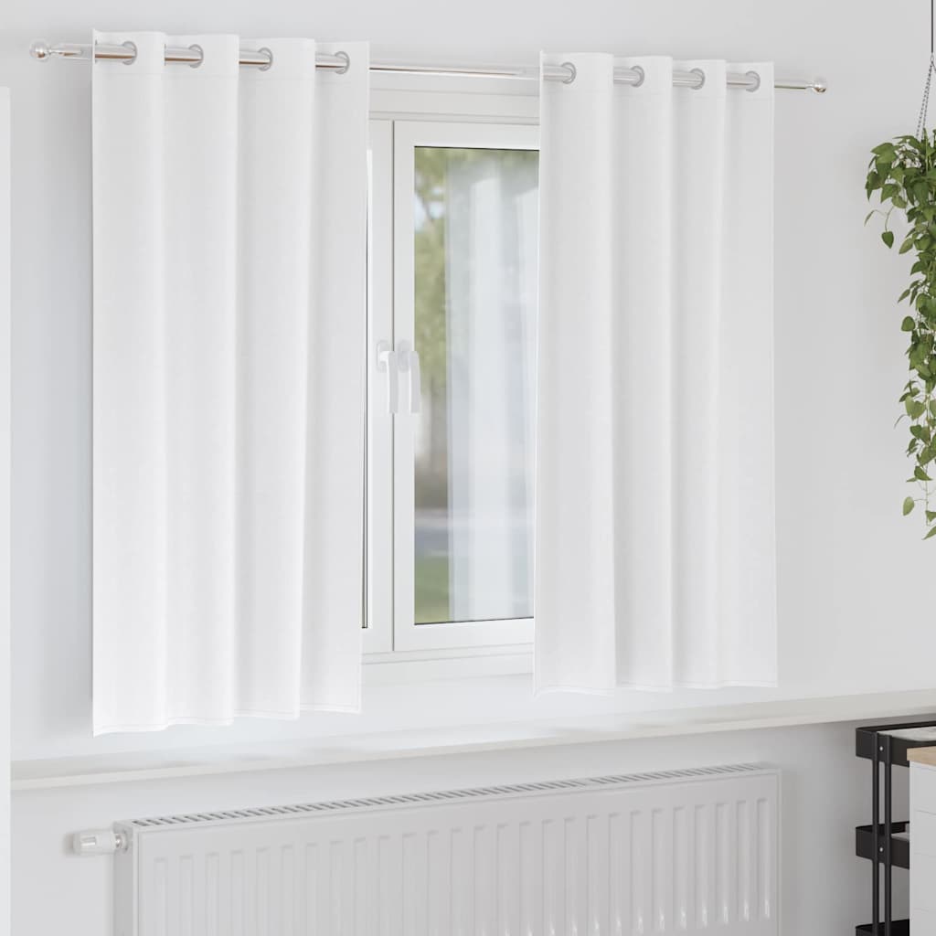 Blackout Curtains with Curtains Pure White Polyester