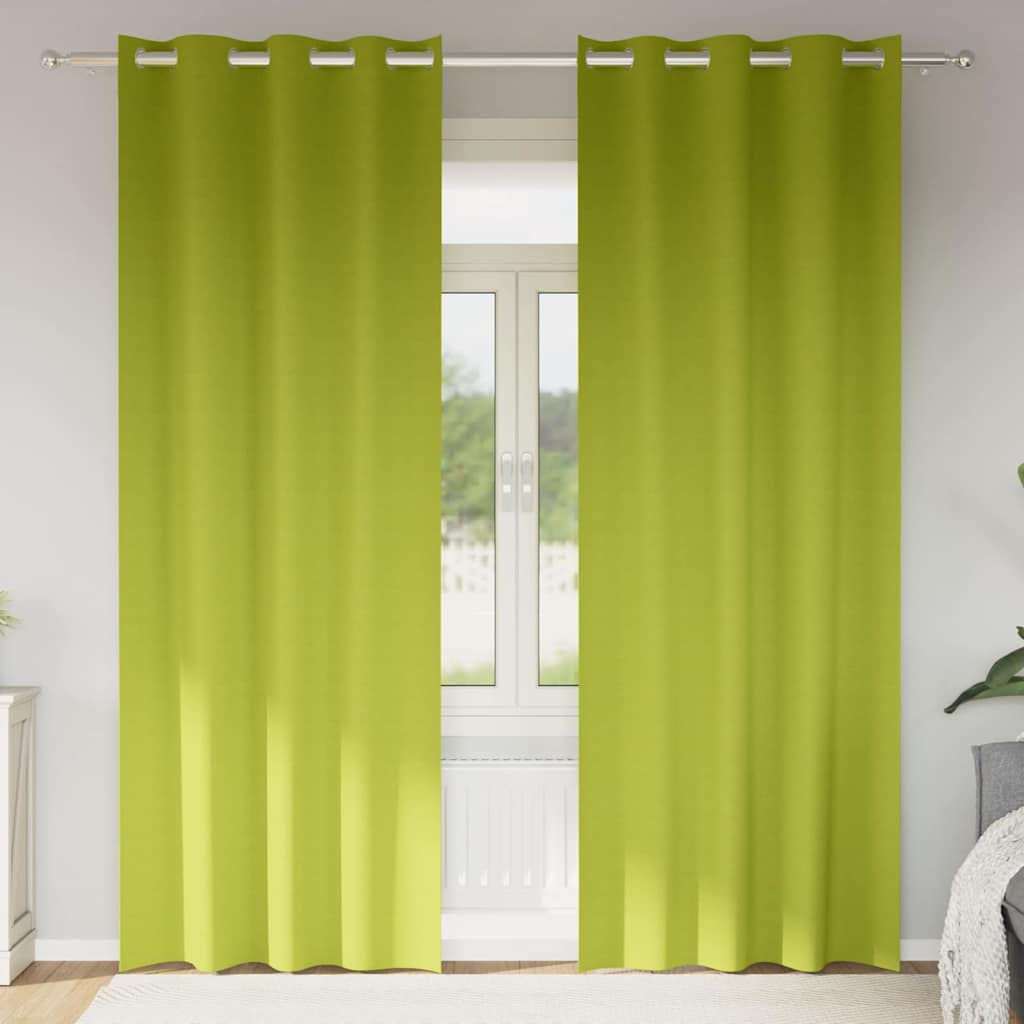Blackout Curtains with Curtains Green Polyester