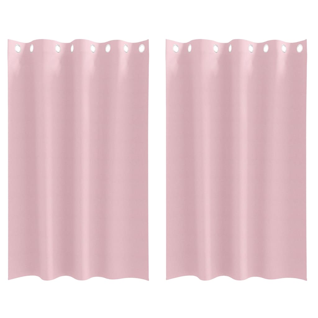 Curtains with Curtains 2 pcs Baby pink Polyester
