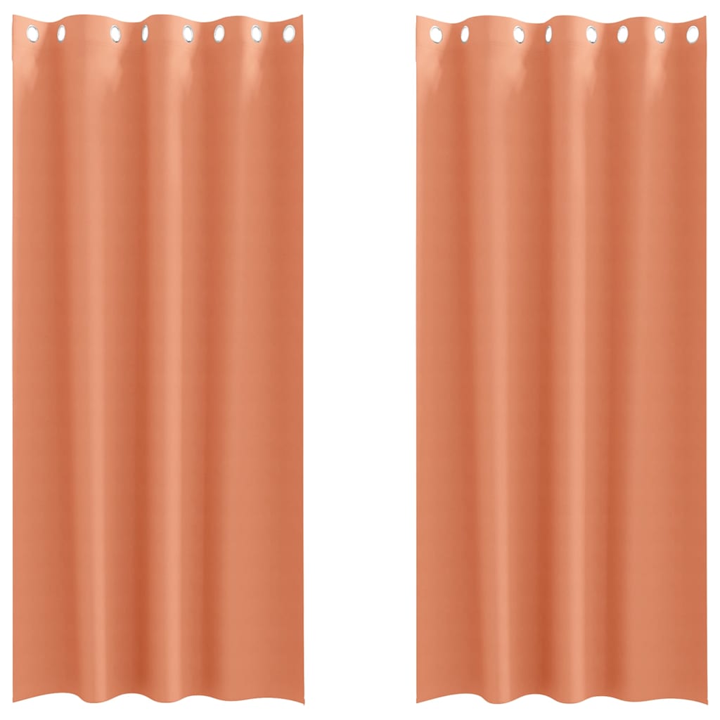 Blackout Curtains with Curtains Terracotta Polyester