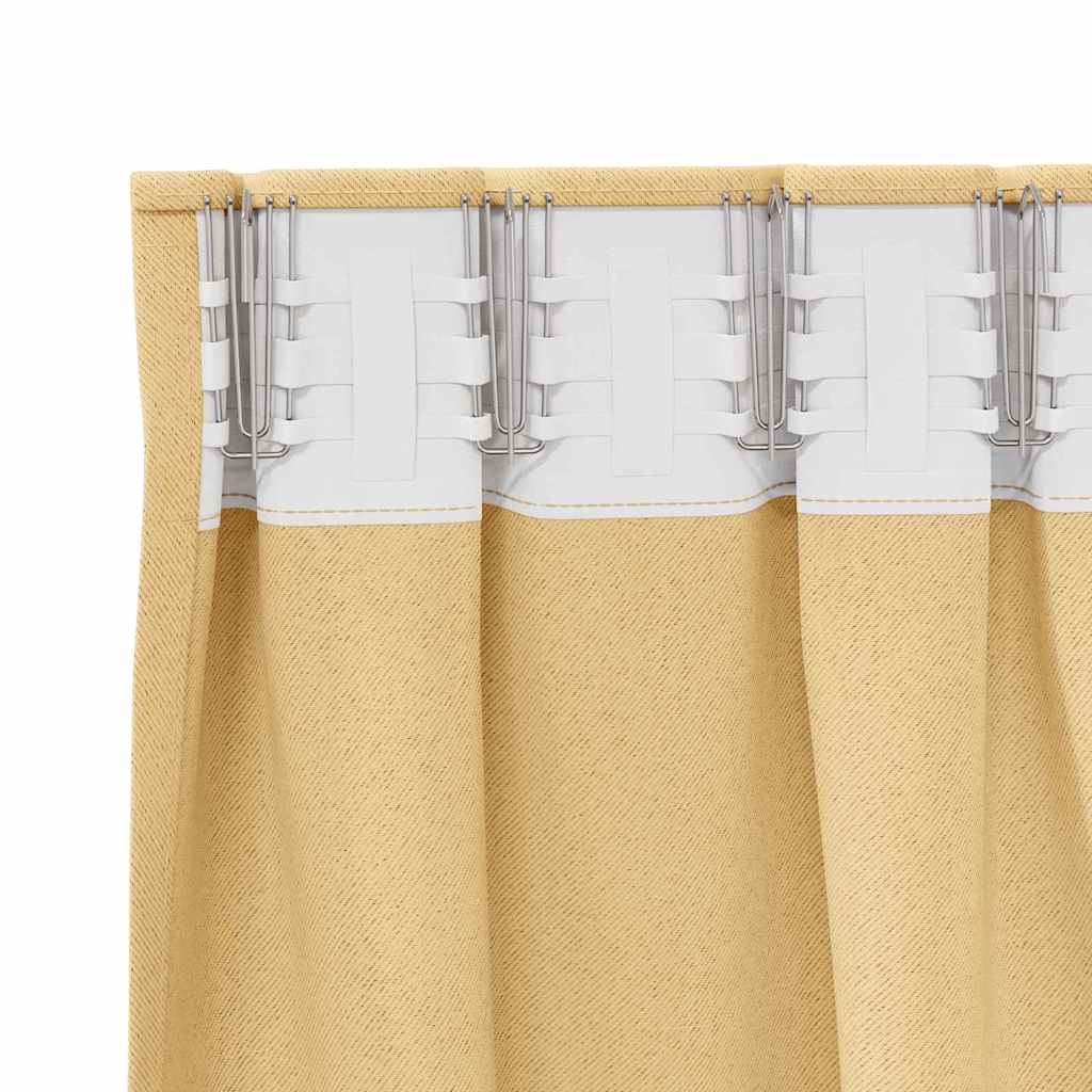 Blackout Curtains with Curtains Beige Polyester