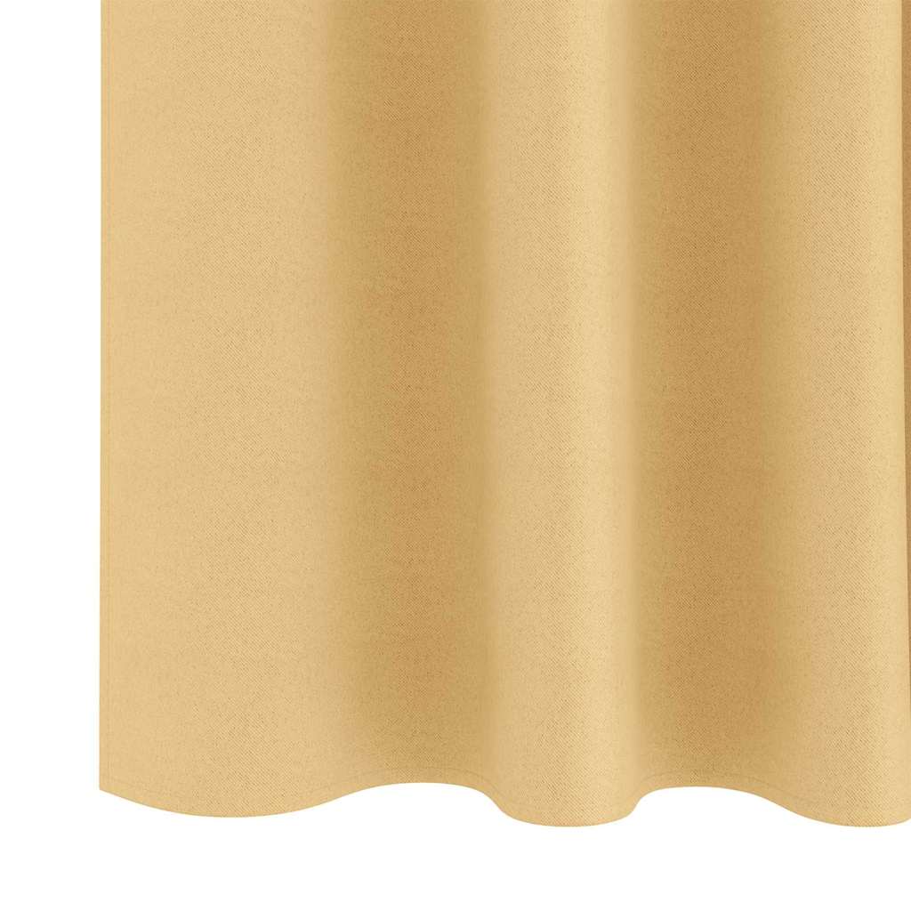 Blackout Curtains with Curtains Beige Polyester