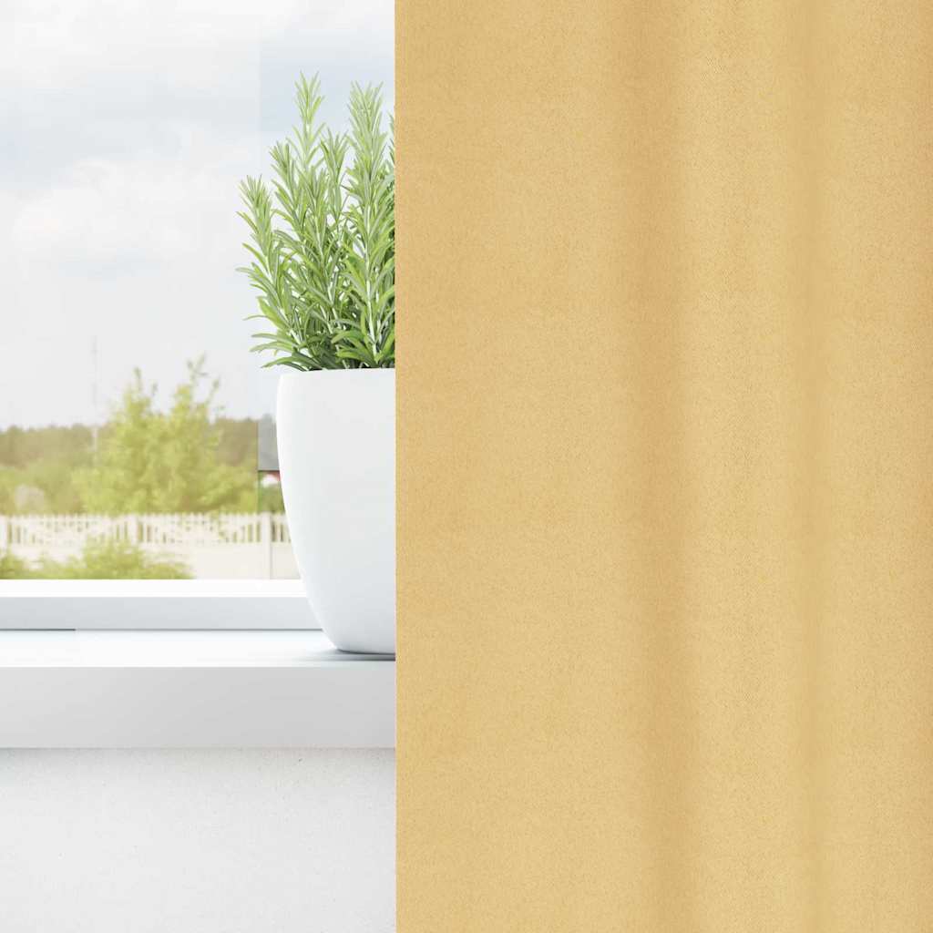 Blackout Curtains with Curtains Beige Polyester