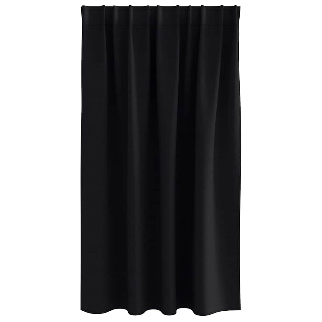 Blackout Curtains with Curtains Black Polyester