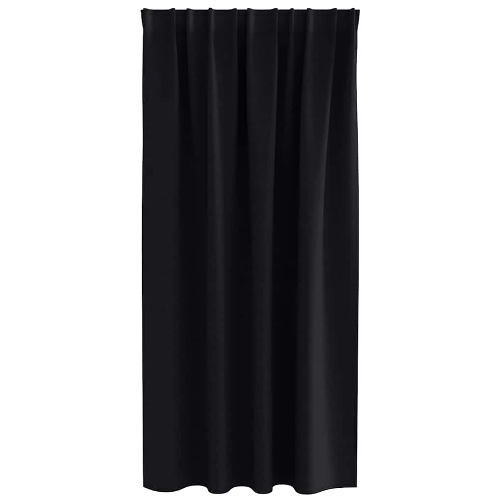 Blackout Curtains with Curtains Black Polyester