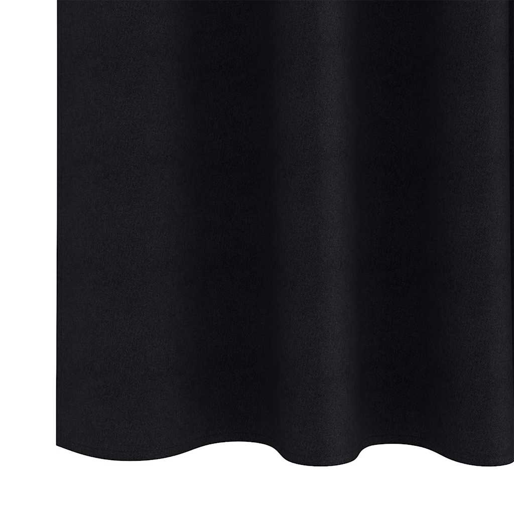 Blackout Curtains with Curtains Black Polyester