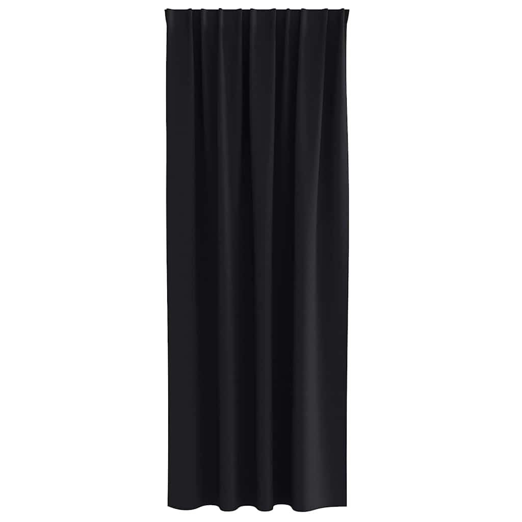 Blackout Curtains with Curtains Black Polyester