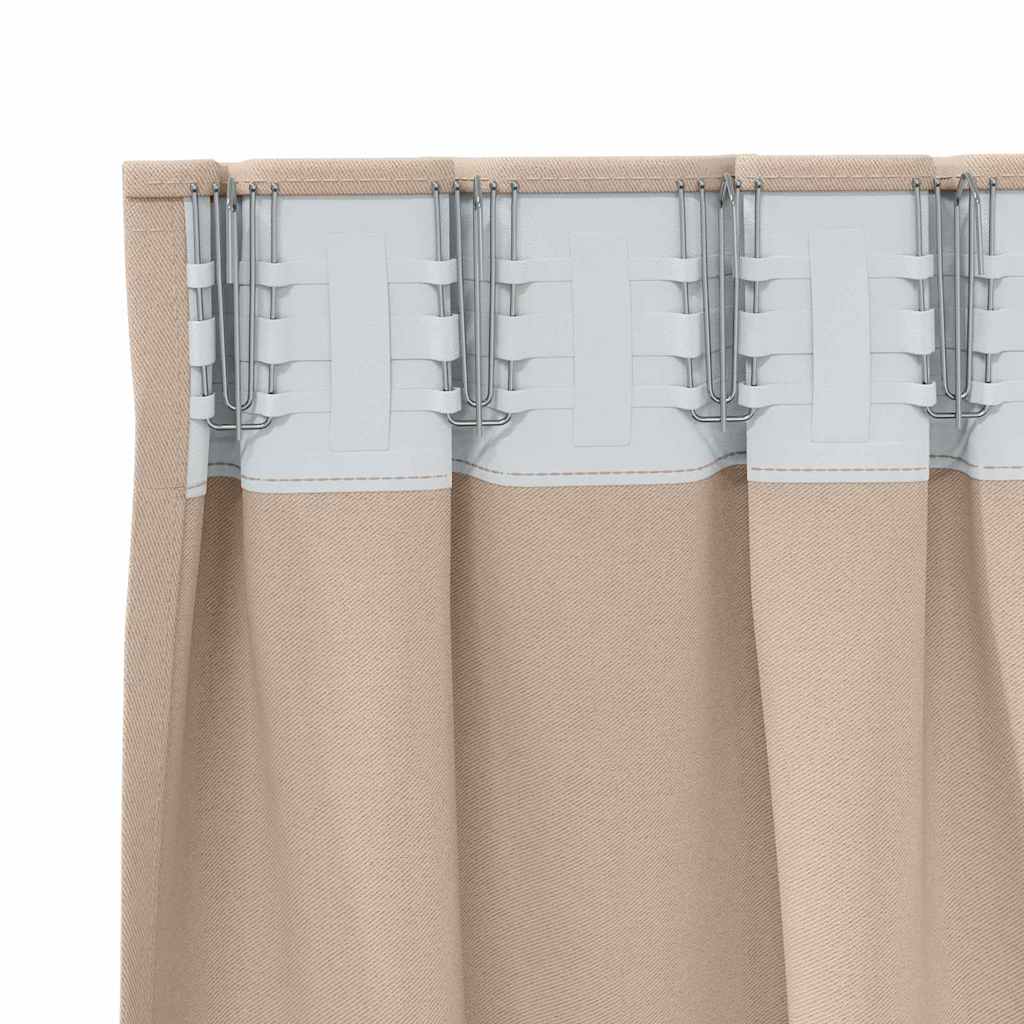Blackout Curtains with Curtains Taupe Polyester