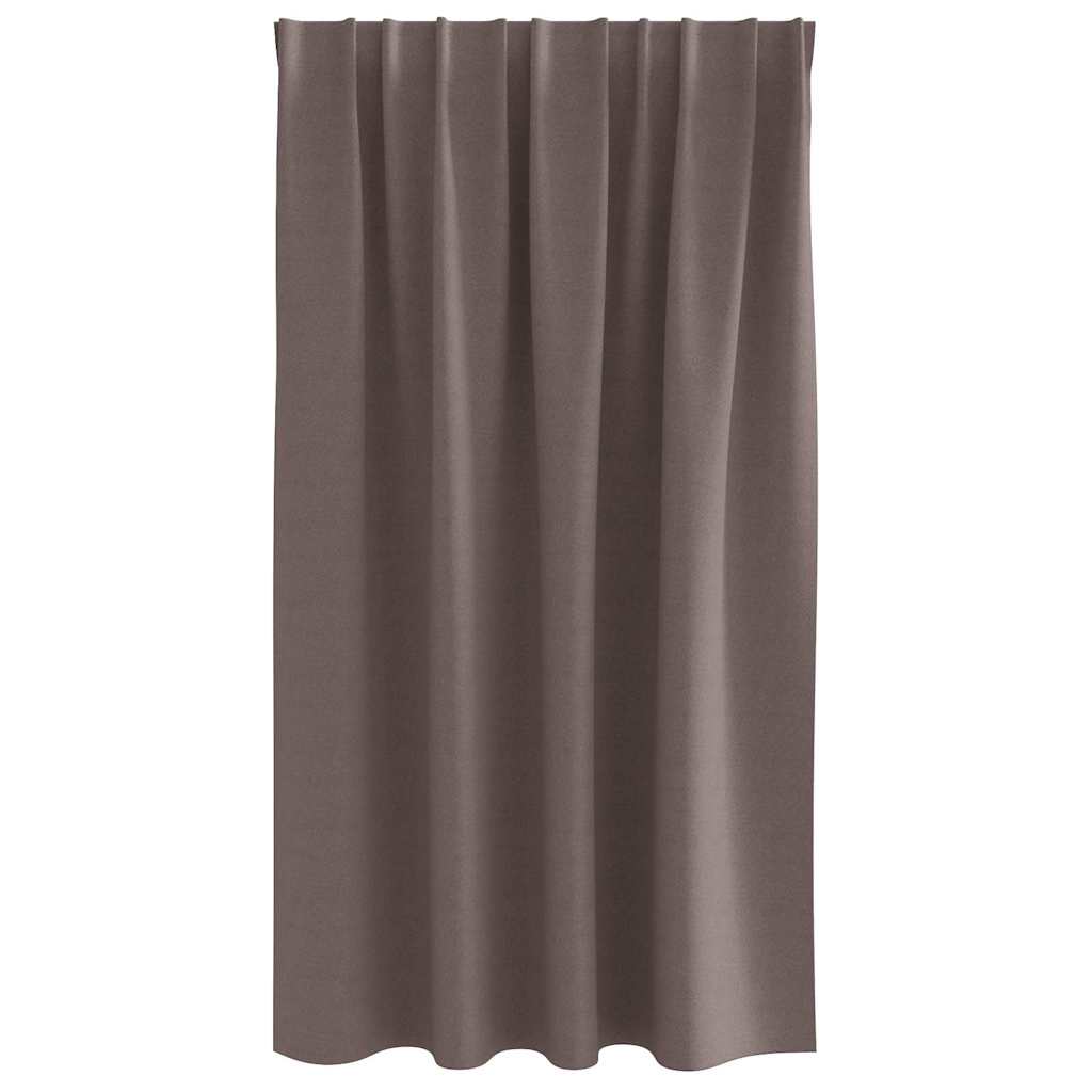 Blackout Curtains with Curtains Dark Brown Polyester