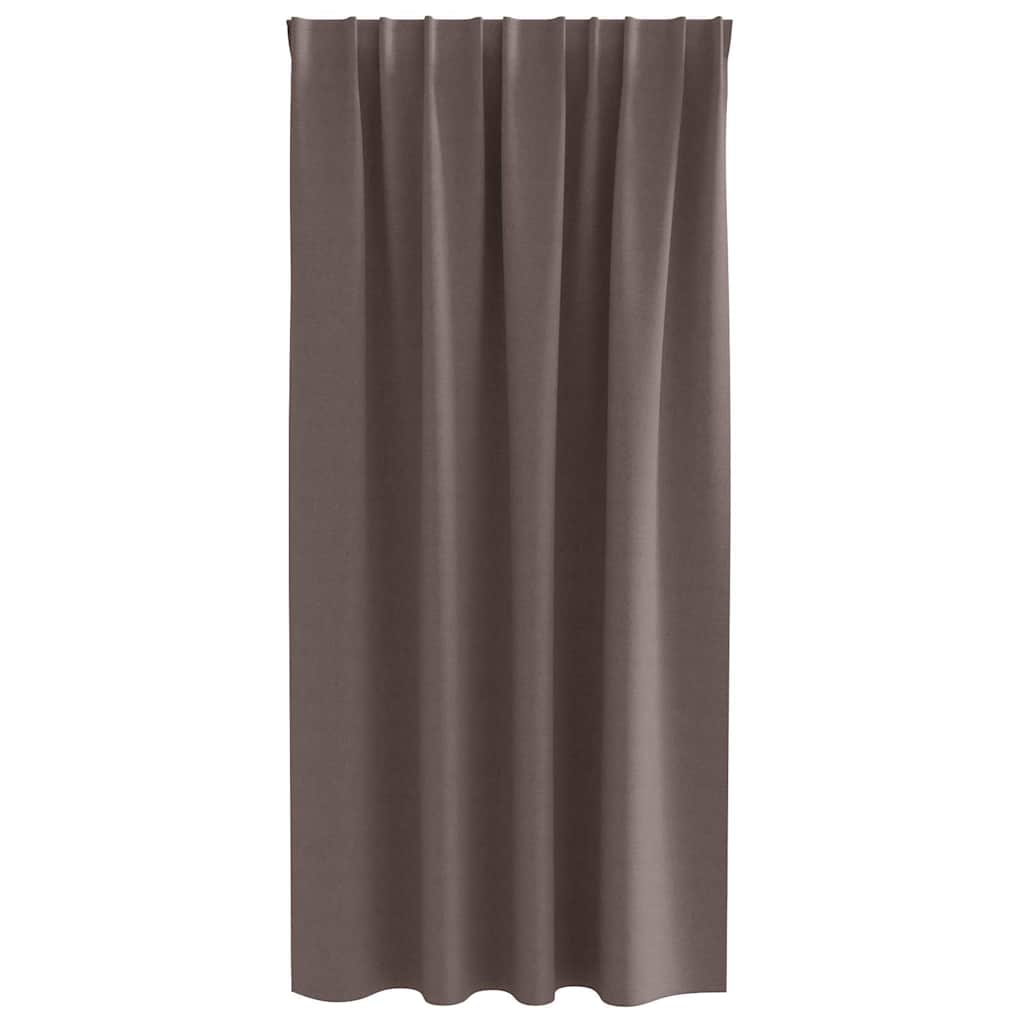 Blackout Curtains with Curtains Dark Brown Polyester