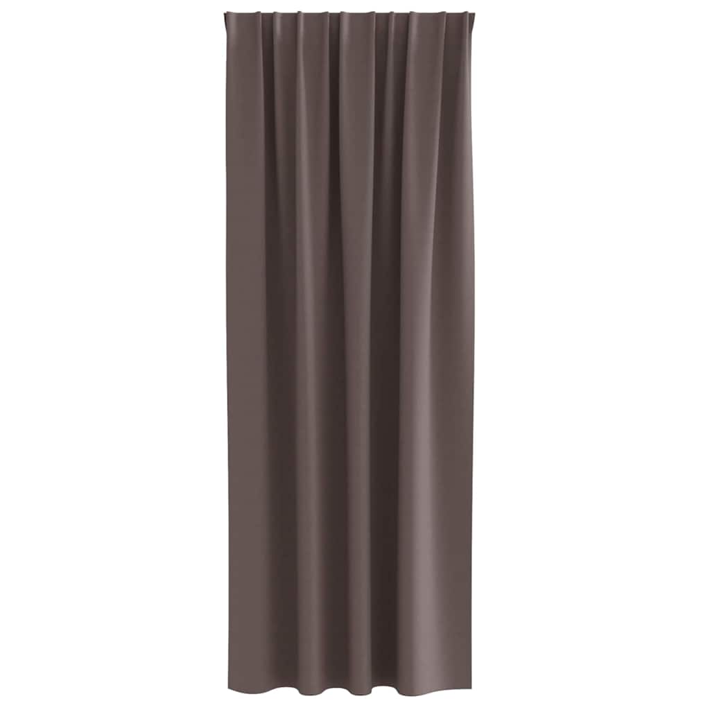 Blackout Curtains with Curtains Dark Brown Polyester