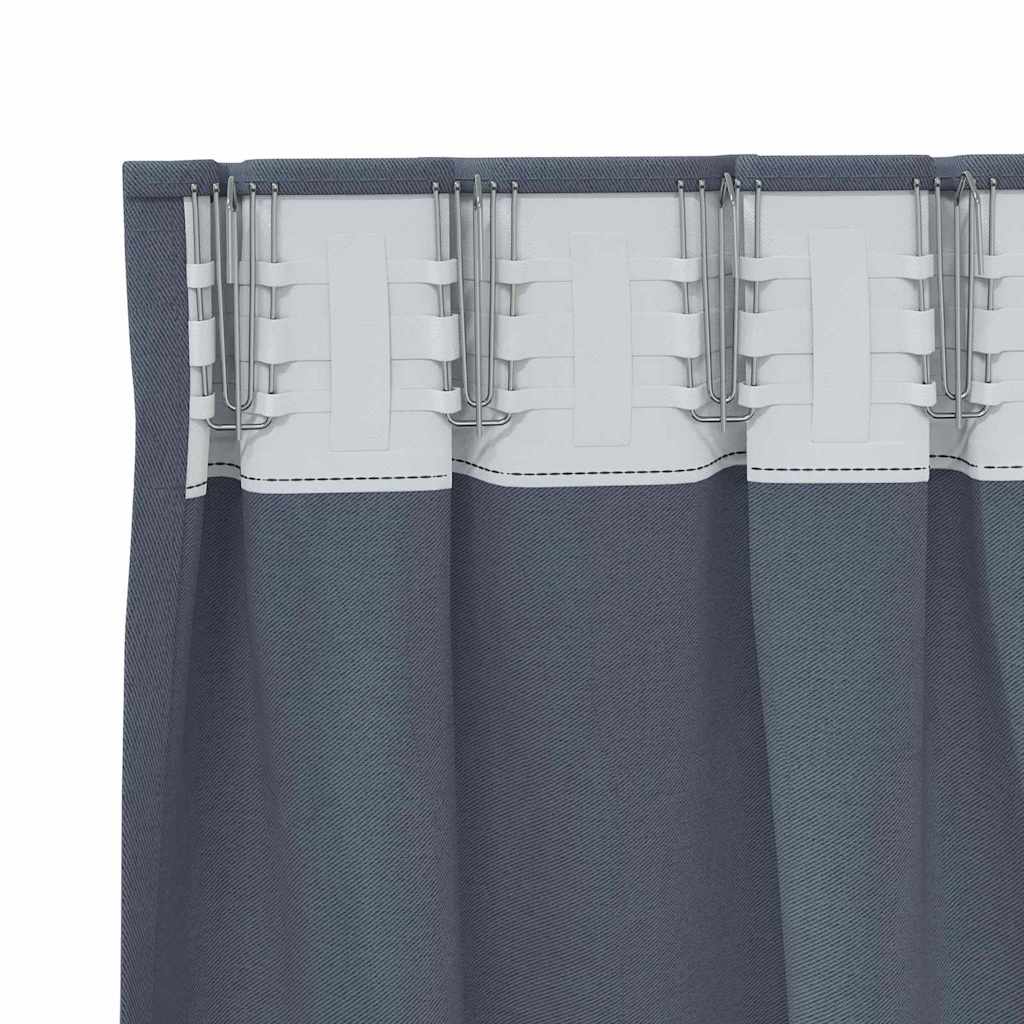 Blackout Curtains with Curtains Anthracite Polyester