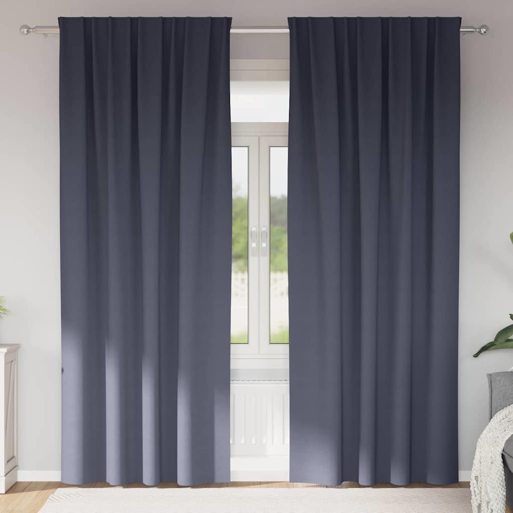 Blackout Curtains with Curtains Anthracite Polyester