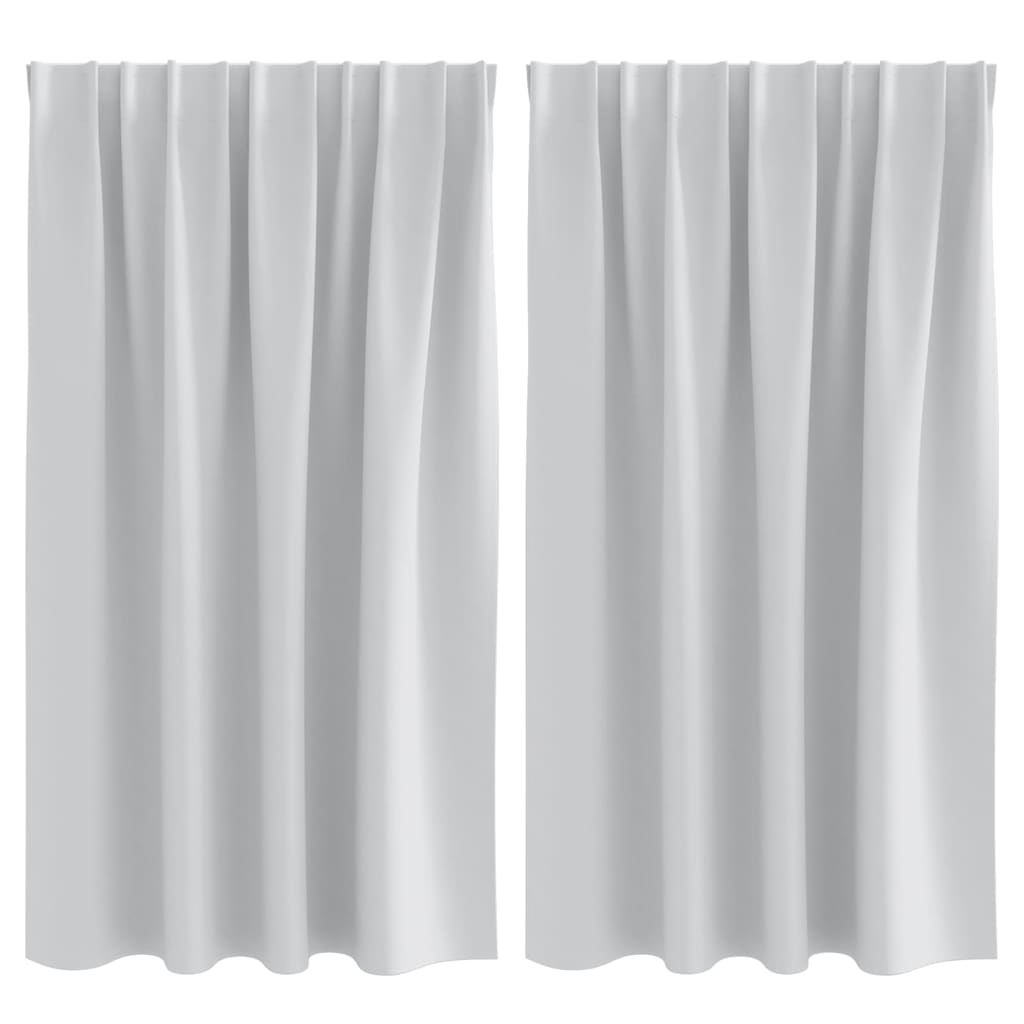 Blackout Curtains with Curtains Pale Grey Polyester