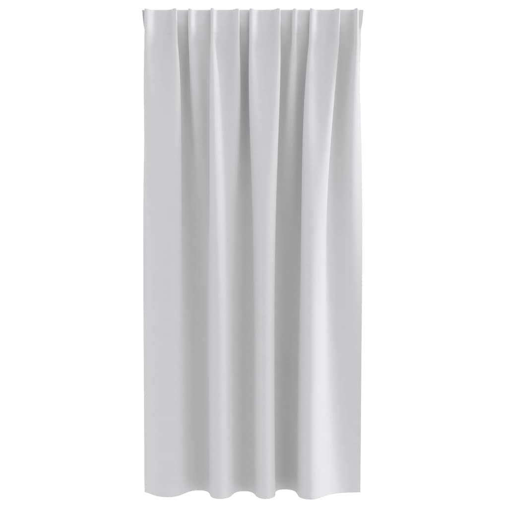Blackout Curtains with Curtains Light Grey Polyester