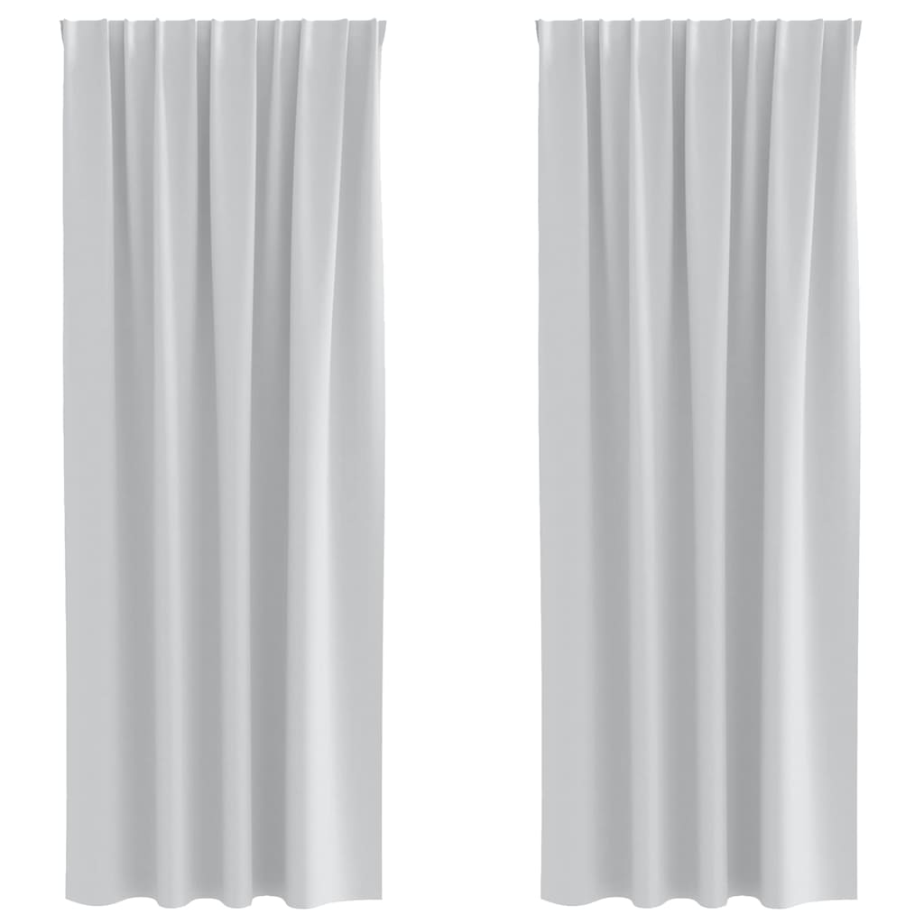 Blackout Curtains with Curtains Pale Grey Polyester
