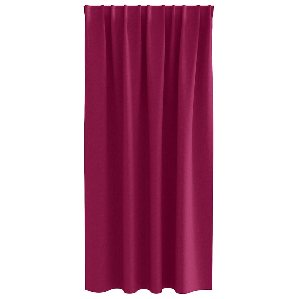 Blackout Curtains with Curtains Wine Red Polyester