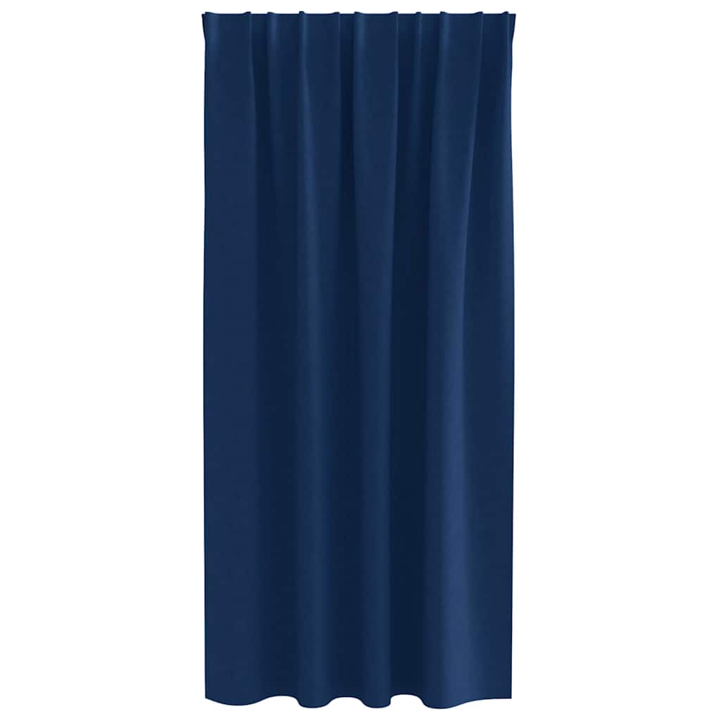 Blackout Curtains with Curtains Dark Blue Polyester