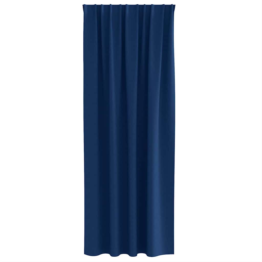 Blackout Curtains with Curtains Dark Blue Polyester