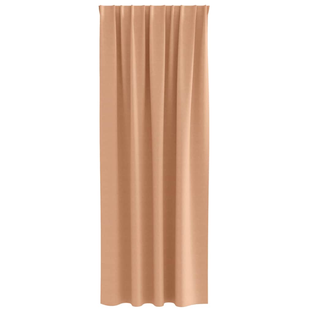 Blackout Curtains with Curtains Light Brown Polyester