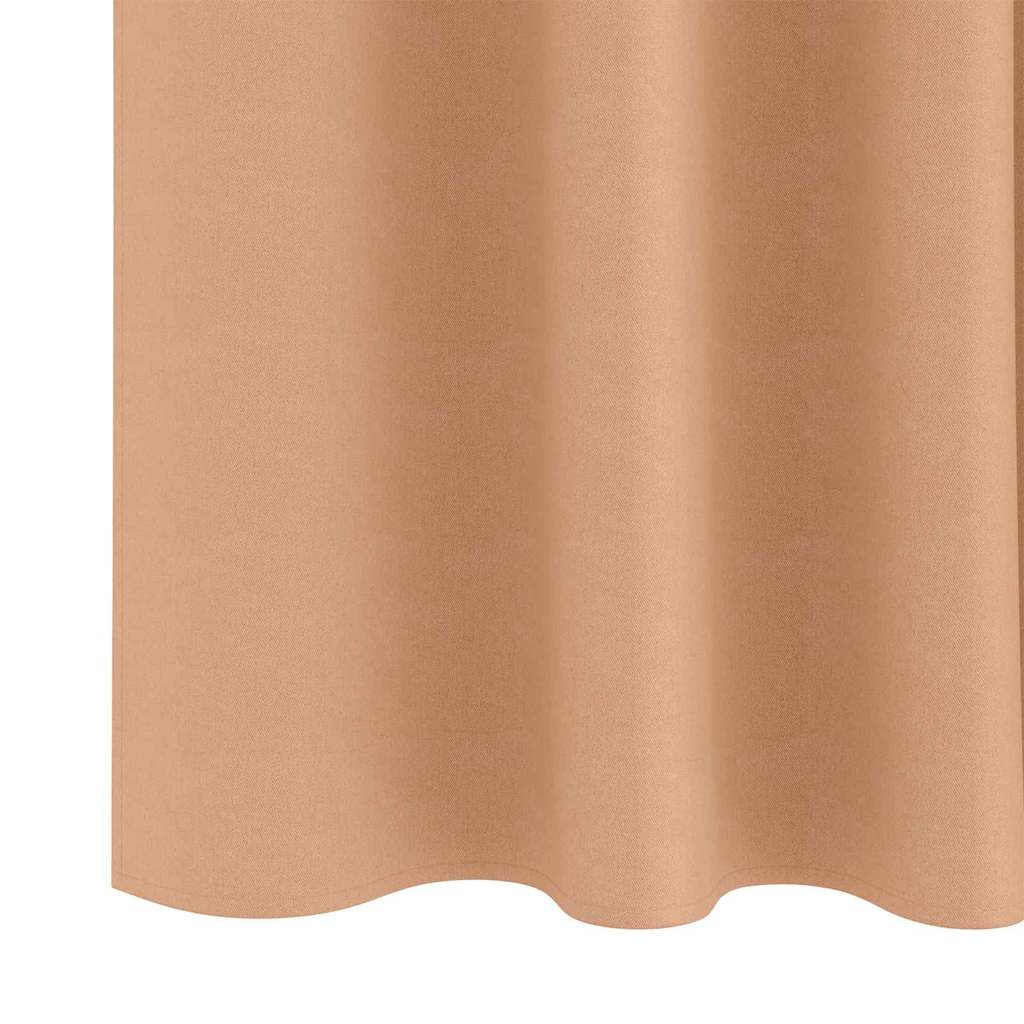 Blackout Curtains with Curtains Light Brown Polyester