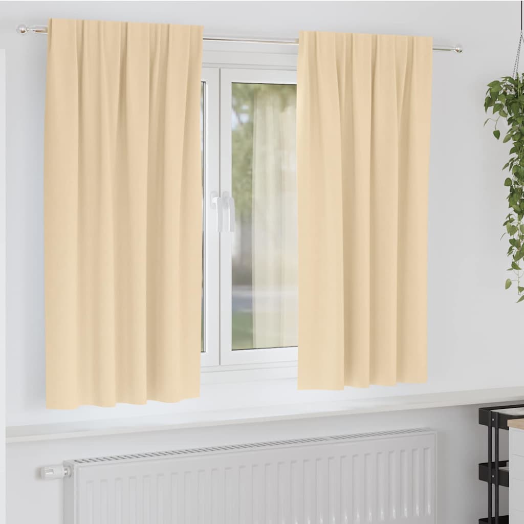 Blackout Curtains with Curtains Cream Polyester