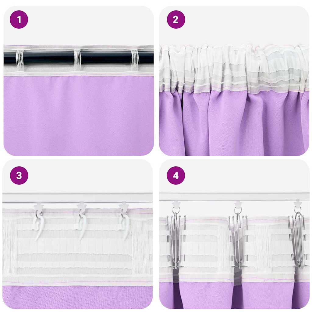 Blackout Curtains with Curtains Purple Polyester