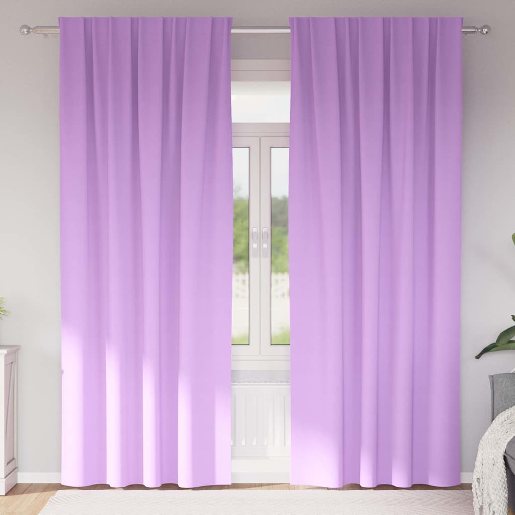 Blackout Curtains with Curtains Purple Polyester