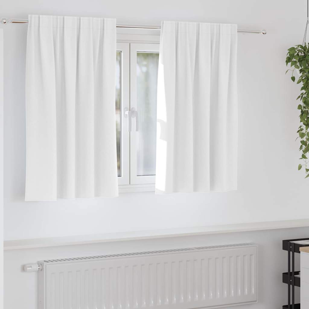 Blackout Curtains with Curtains Bright White Polyester