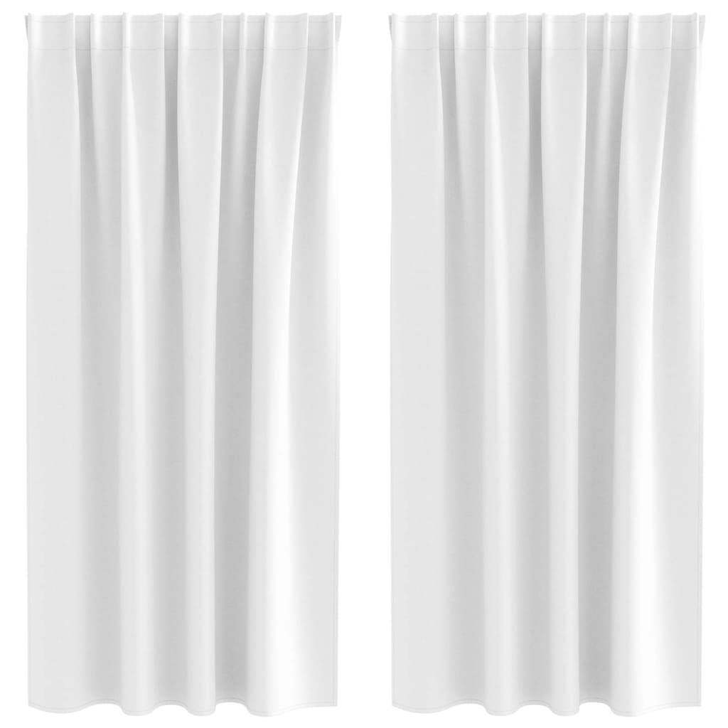 Blackout Curtains with Curtains Bright White Polyester